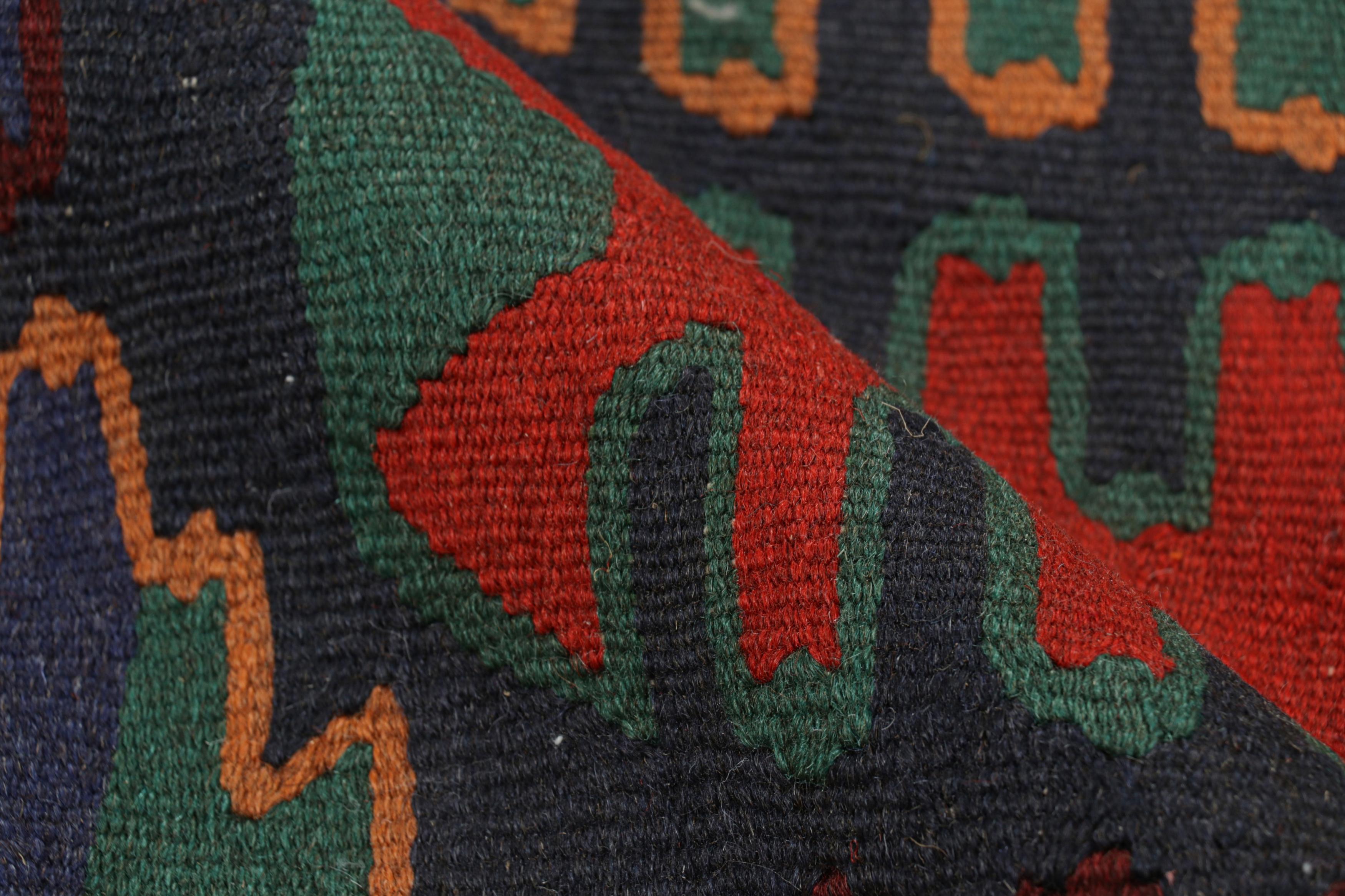 Mid-20th Century Vintage Shahsavan Kilim with Polychromatic Geometric Patterns, from Rug & Kilim For Sale