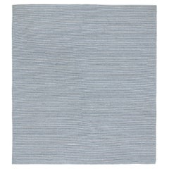 Tapis & Kilim Jajim-Kilim persan Shahsavan vintage à rayures bleues et blanches