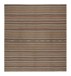 Tapis & Kilim persan Shahsavan - Kilim vintage à rayures beige-marron