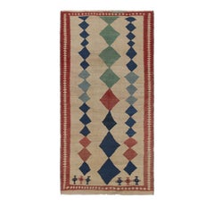 Vintage Shahsavan Persian Kilim in Beige with Diamond Pattern by Rug & Kilim
