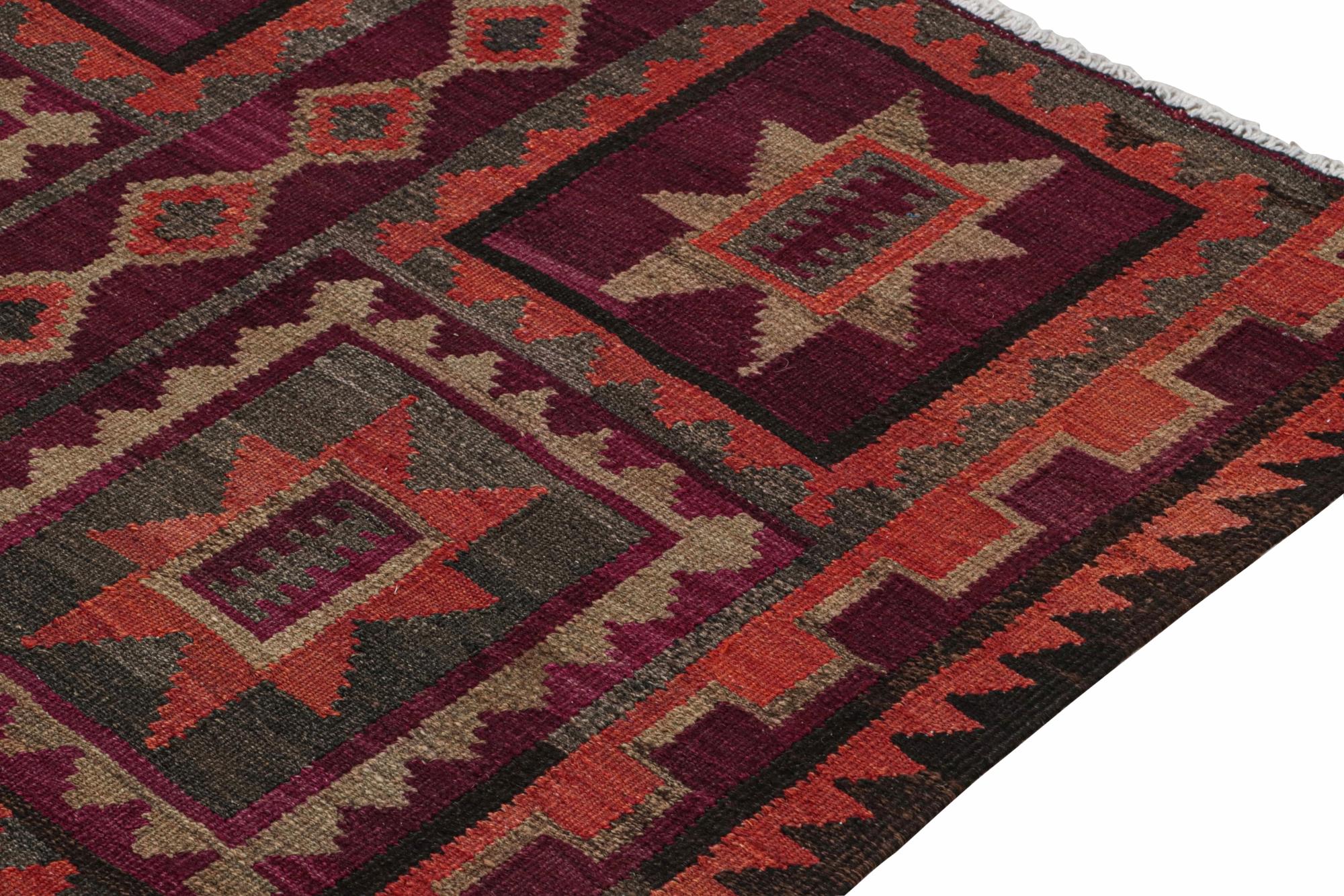 Vintage Shahsavan Persian Kilim in Polychromatic Patterns In Good Condition For Sale In Long Island City, NY
