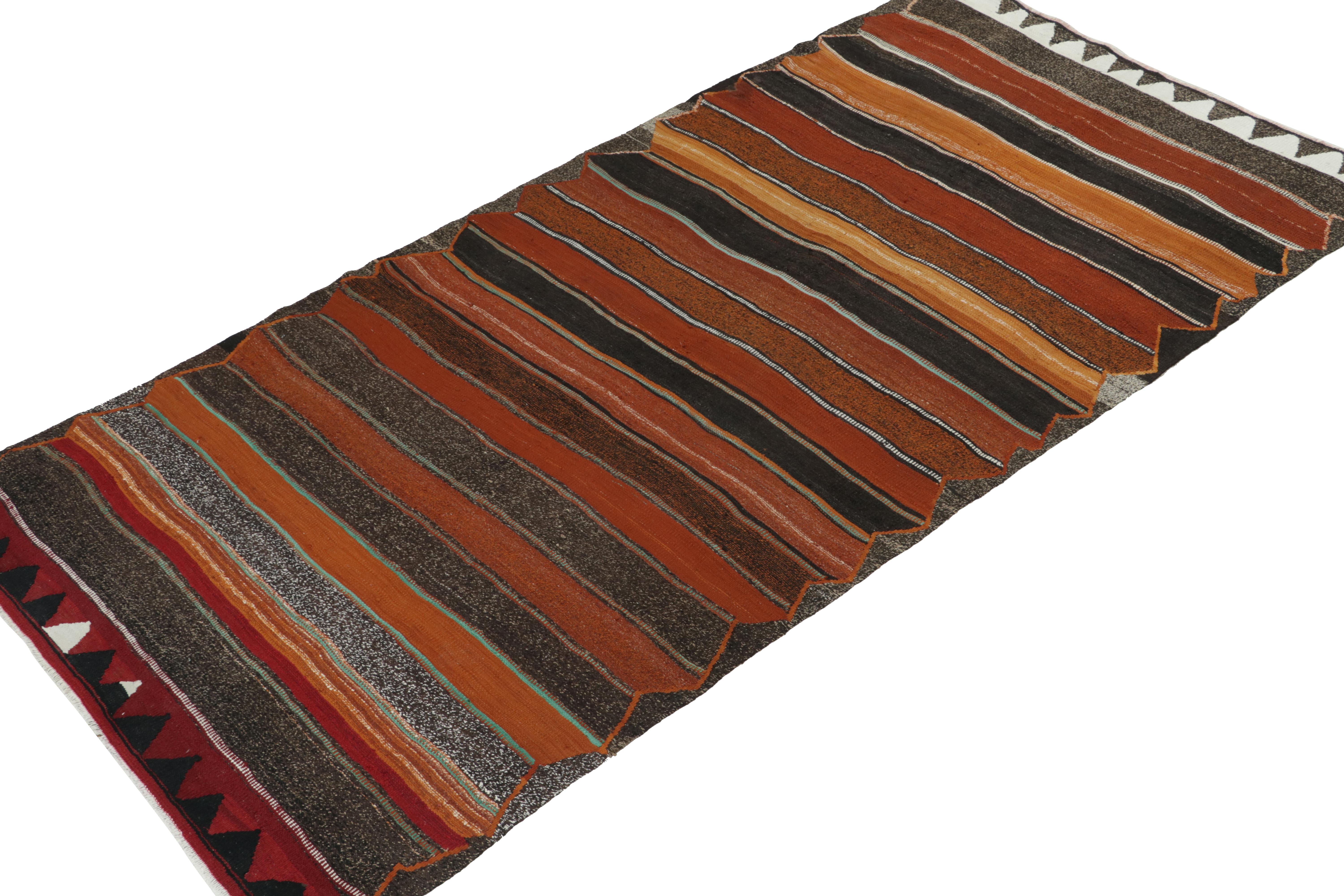 Tribal Vintage Shahsavan Persian Kilim in Polychromatic Stripes by Rug & Kilim For Sale