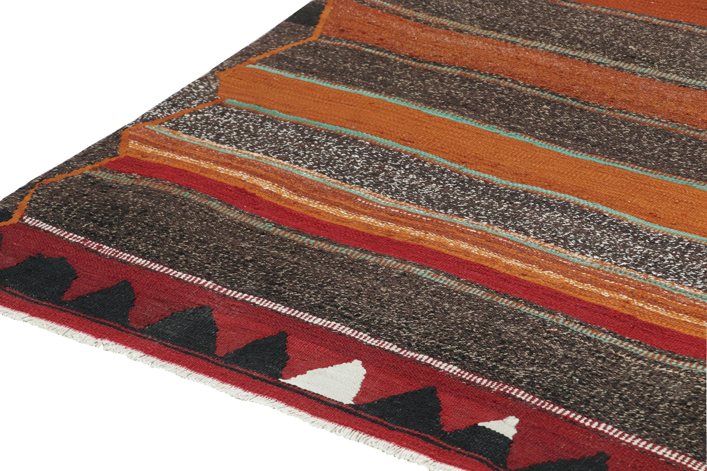 Vintage Shahsavan Persian Kilim in Polychromatic Stripes by Rug & Kilim In Good Condition For Sale In Long Island City, NY