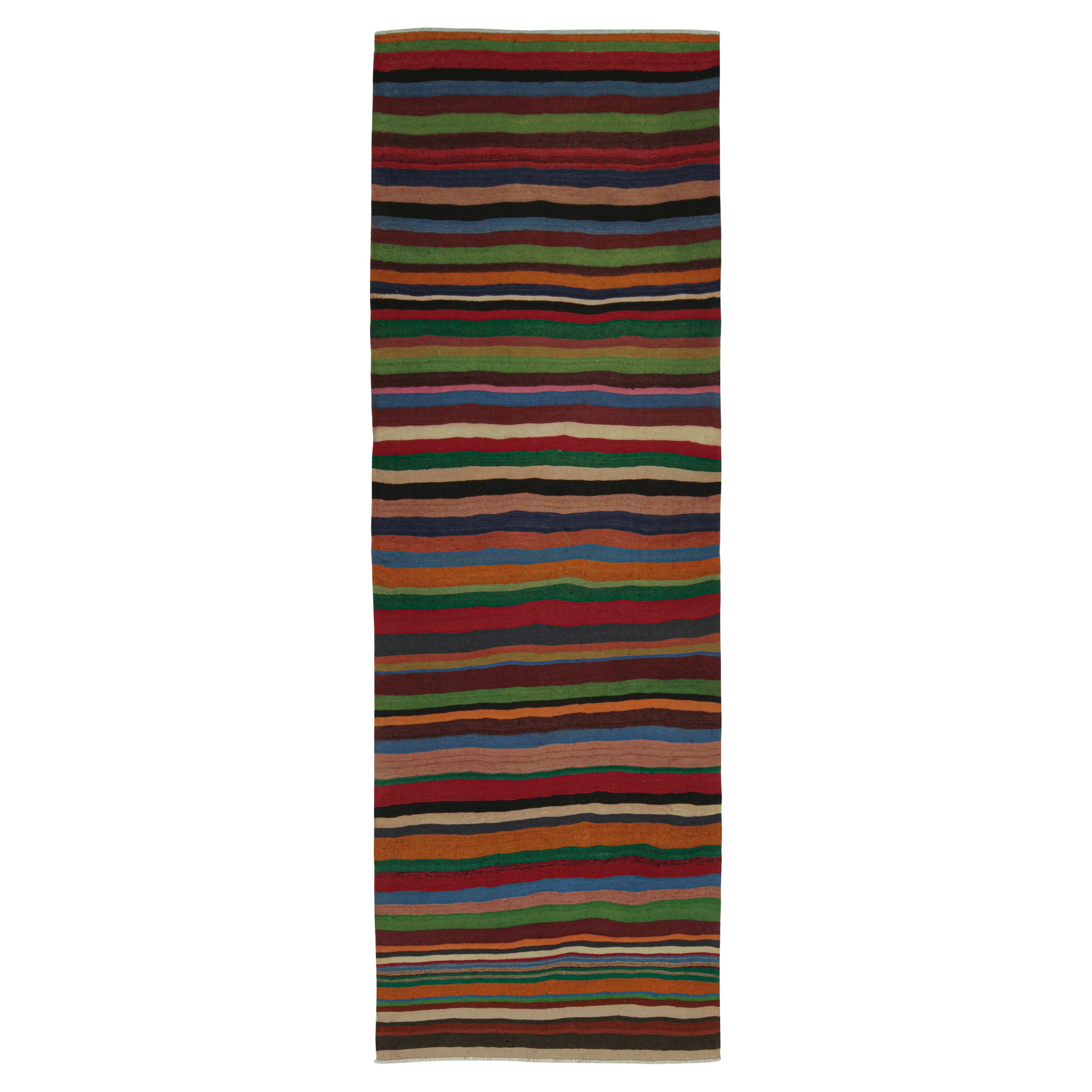 Shahsavan Persischer Kelim in polychromen Streifen von Teppich & Kilim im Angebot
