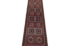 Vintage Shahsavan Persian Kilim in Purple with Geometric Patterns by Rug & Kilim