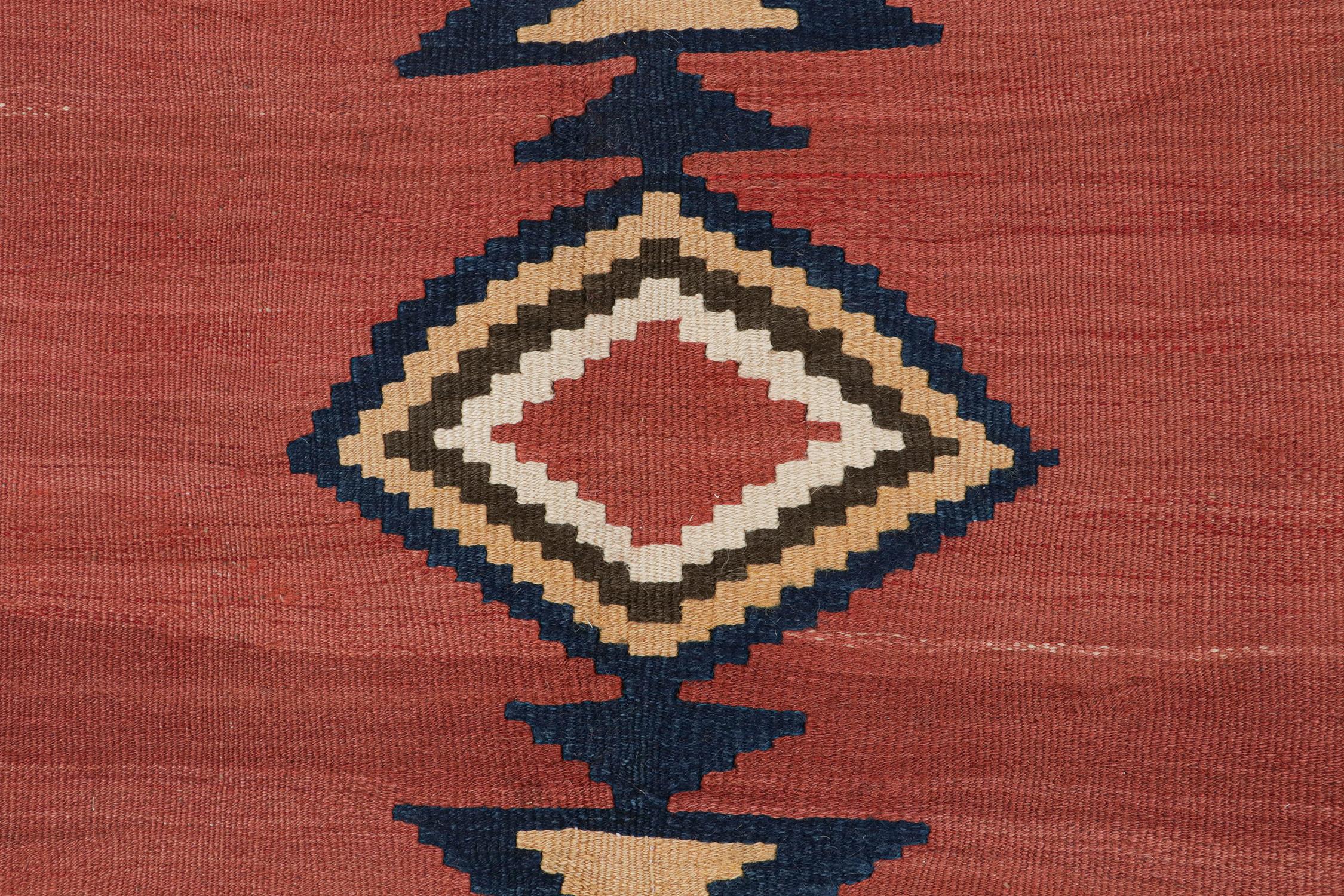 Mid-20th Century Vintage Shahsavan Persian Kilim in Red with Medallion Patterns by Rug & Kilim For Sale