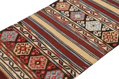 Vintage Shahsavan Persian Kilim in Stripes & Geometric Patterns