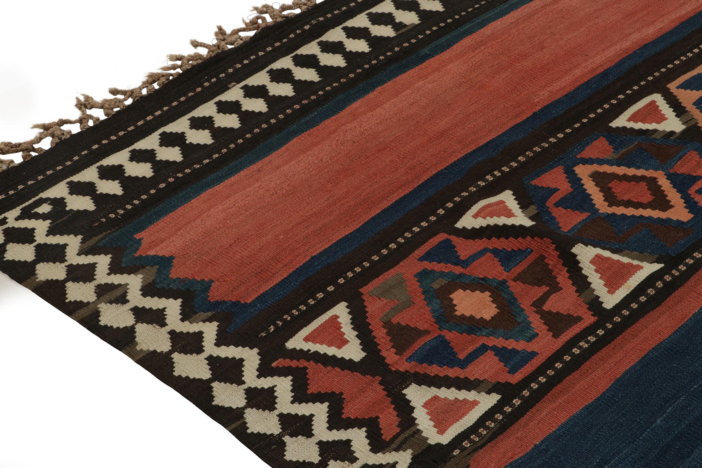 Vintage Shahsavan Persian Kilim rug in Polychromatic Patterns by Rug & Kilim In Good Condition For Sale In Long Island City, NY