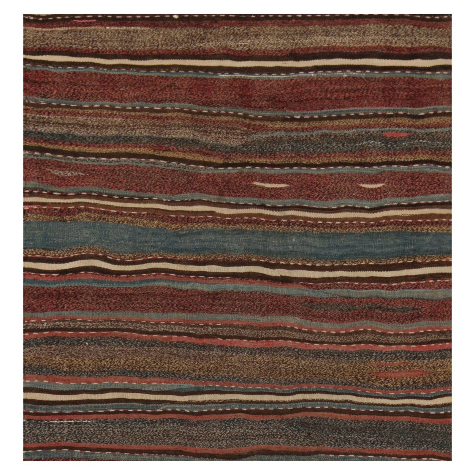 Tappeto vintage Shahsavan Persian Kilim a strisce policrome di Rug 
Kilim