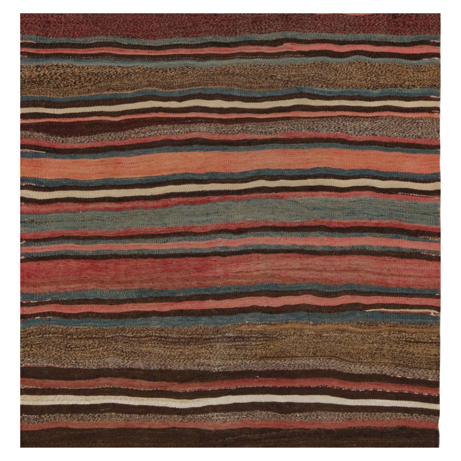 Tappeto vintage Shahsavan Persian Kilim a strisce policrome di Rug 
Kilim