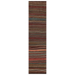 Tappeto vintage Shahsavan Persian Kilim a strisce policrome di Rug 
Kilim