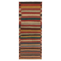 Vintage Shahsavan Persian Kilim rug in Polychromatic Stripes by Rug & Kilim