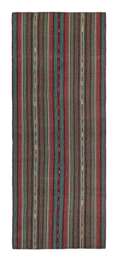 Shahsavan Persischer Kelim-Teppich in polychromen Streifen von Teppich & Kilim