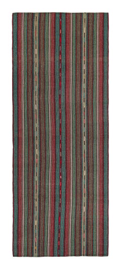 Tapis Kilim persan Shahsavan vintage à rayures polychromes par Rug & Kilim