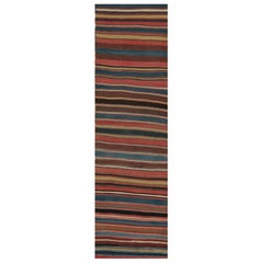 Tappeto persiano d
epoca Rug 
Kilim a strisce policrome