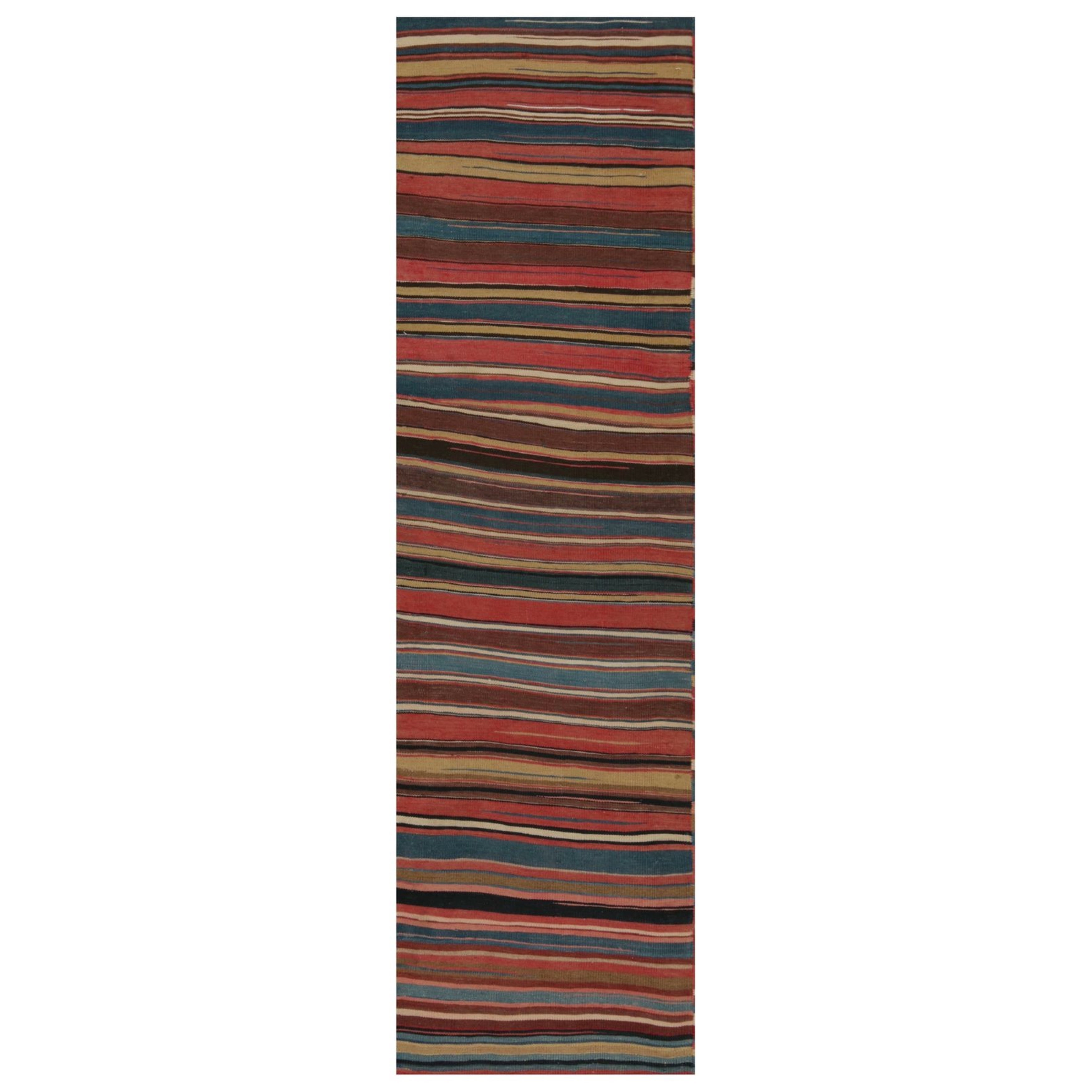 Tappeto persiano d
epoca Rug 
Kilim a strisce policrome