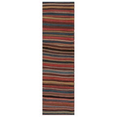Tappeto persiano d
epoca Rug 
Kilim a strisce policrome