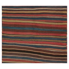 Tappeto persiano d
epoca Rug 
Kilim a strisce policrome