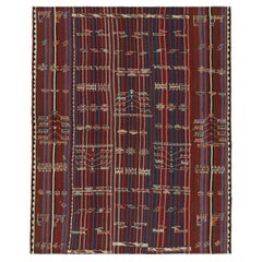 Tappeto vintage Shahsavan Persian Kilim con motivi rossi e blu di Rug & Kilim