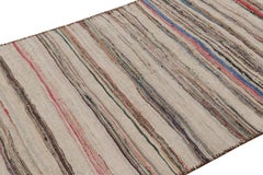 Vintage Shahsavan Persian Kilim Rug, Polychromatic Stripes - Rug & Kilim