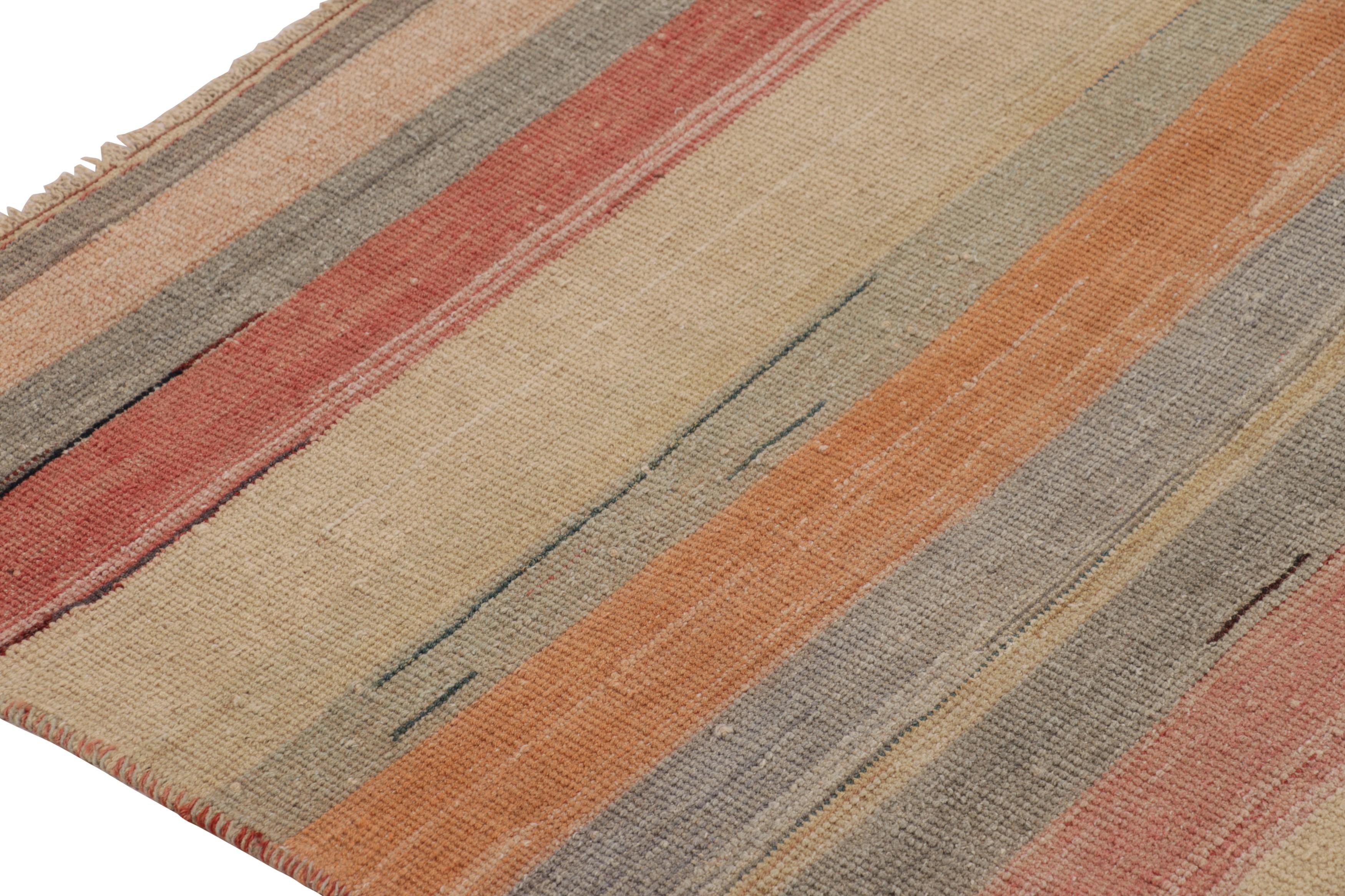 Alfombra Vintage Shahsavan Persa Kilim, Rayas Policromáticas - Rug & Kilim Tejido a mano en venta
