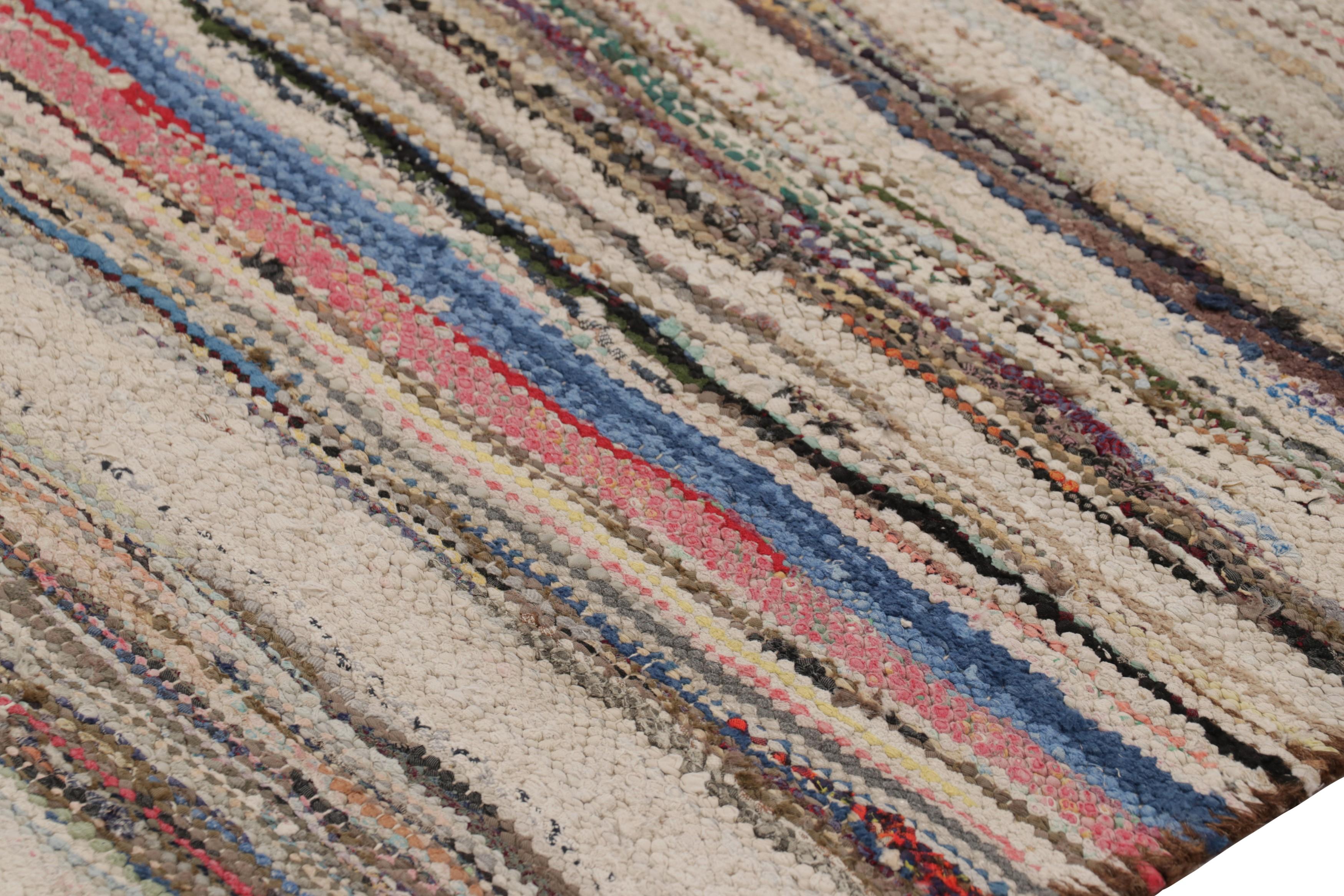 Alfombra Vintage Shahsavan Persa Kilim, Rayas Policromáticas - Rug & Kilim Lana en venta