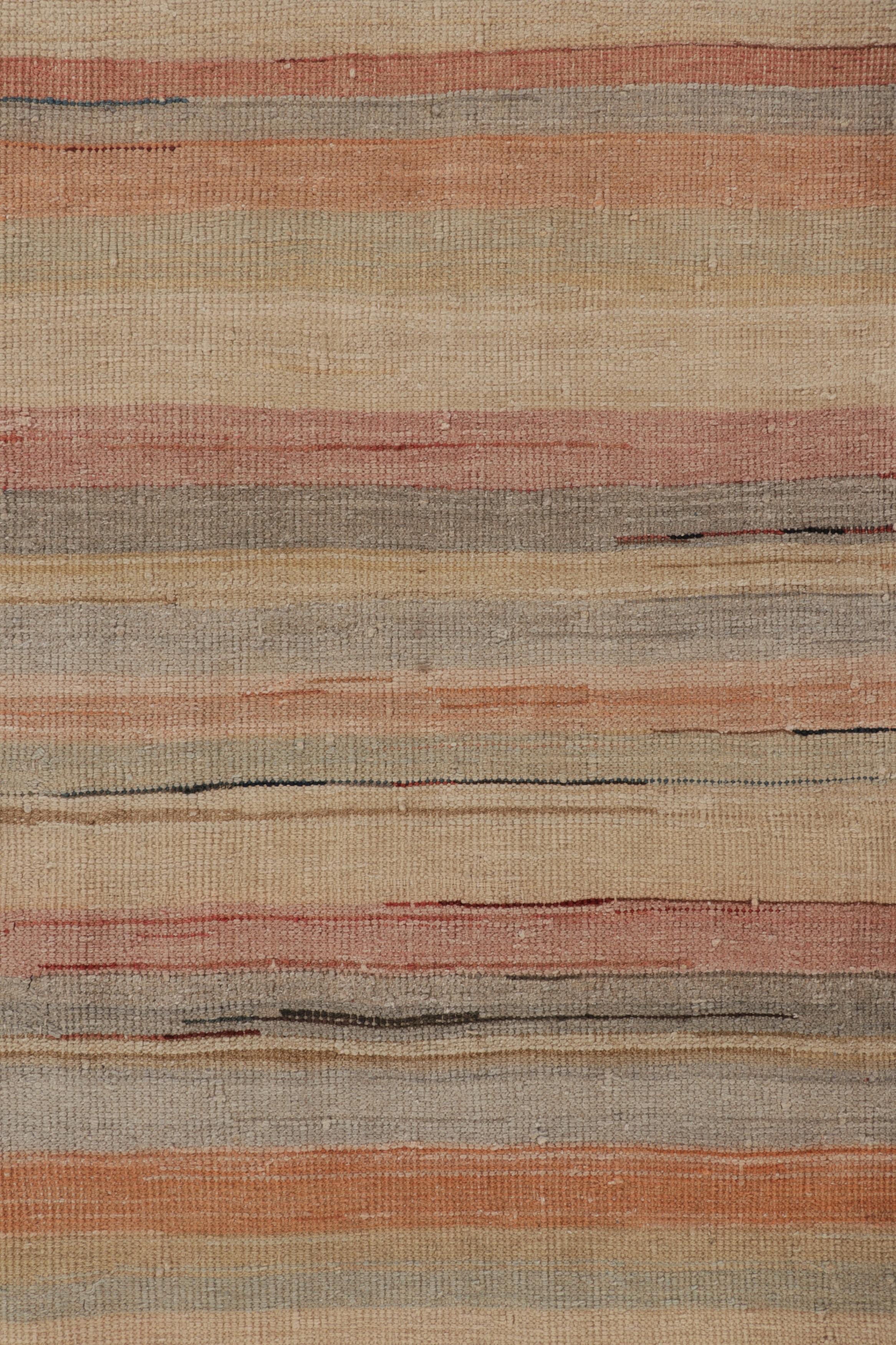 Alfombra Vintage Shahsavan Persa Kilim, Rayas Policromáticas - Rug & Kilim Lana en venta