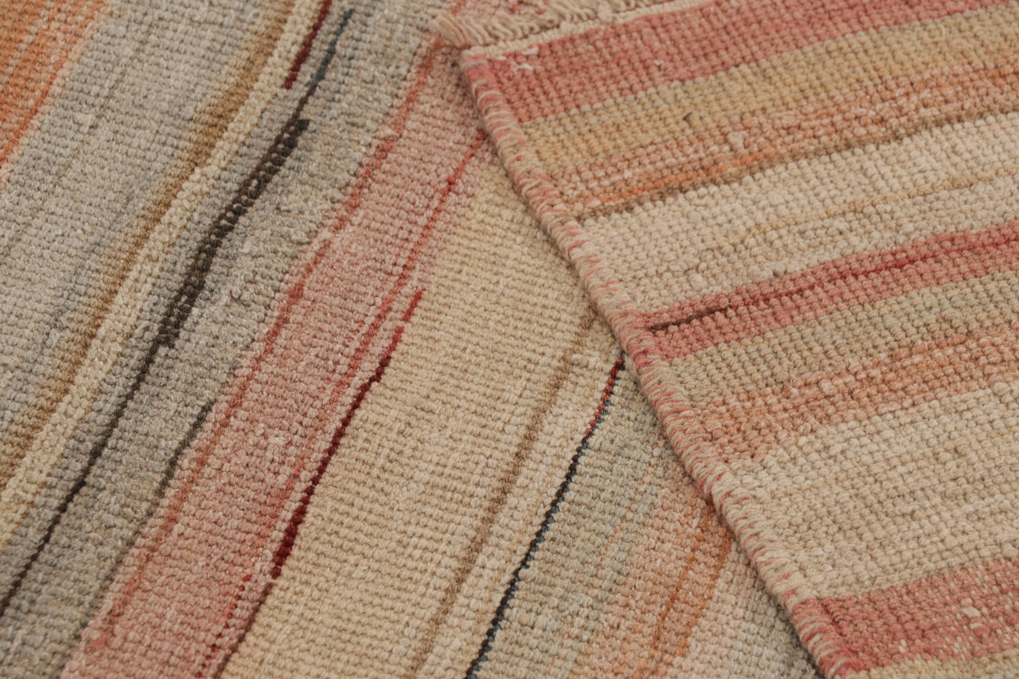 Alfombra Vintage Shahsavan Persa Kilim, Rayas Policromáticas - Rug & Kilim en venta 1