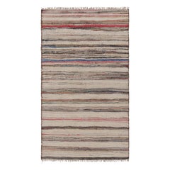 Alfombra Vintage Shahsavan Persa Kilim, Rayas Policromáticas - Rug & Kilim