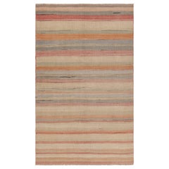 Alfombra Vintage Shahsavan Persa Kilim, Rayas Policromáticas - Rug & Kilim