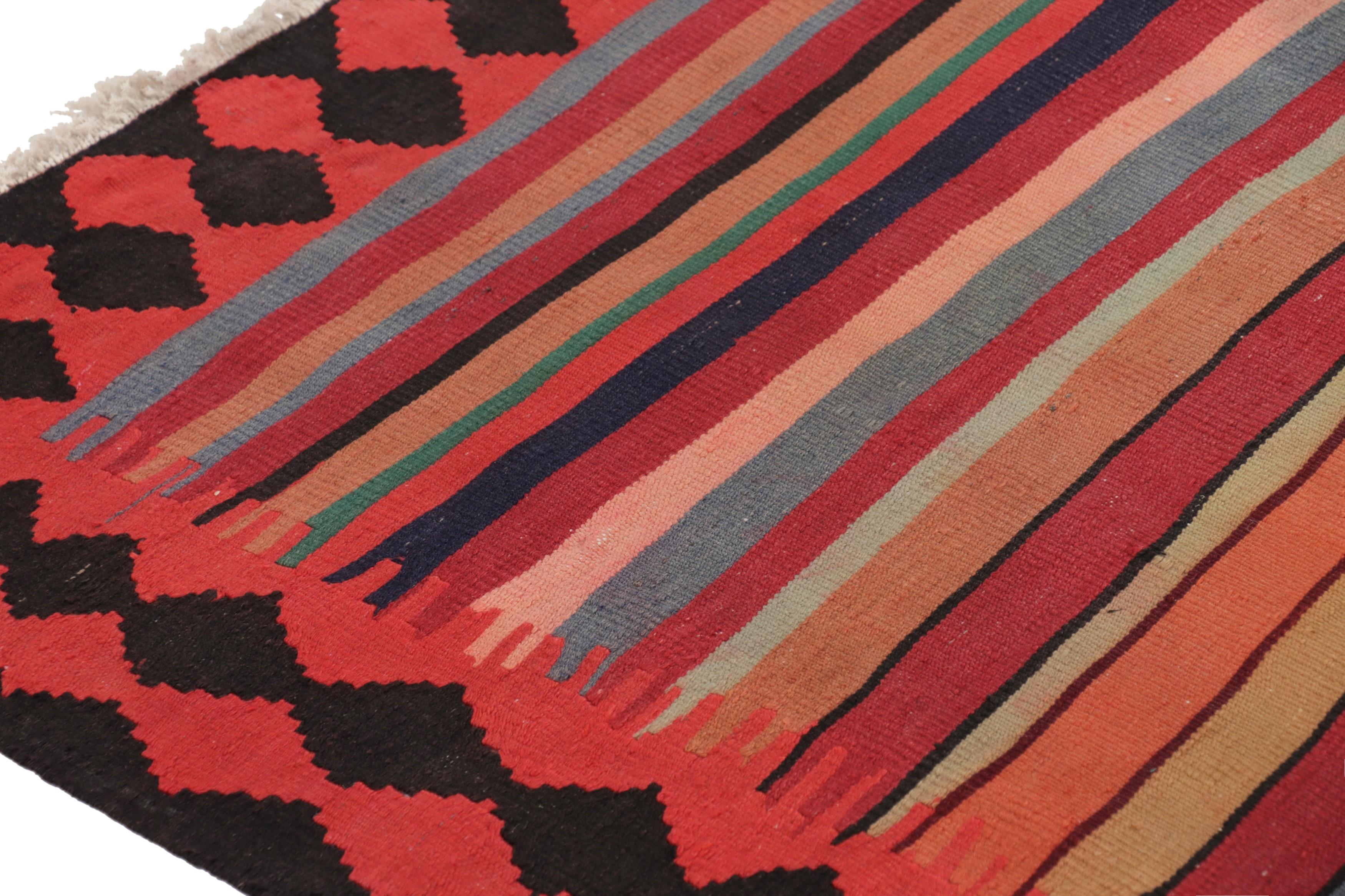 Alfombra Shahsavan Persa Kilim Vintage, Rayas Policromáticas - Rug & Kilim Tejido a mano en venta