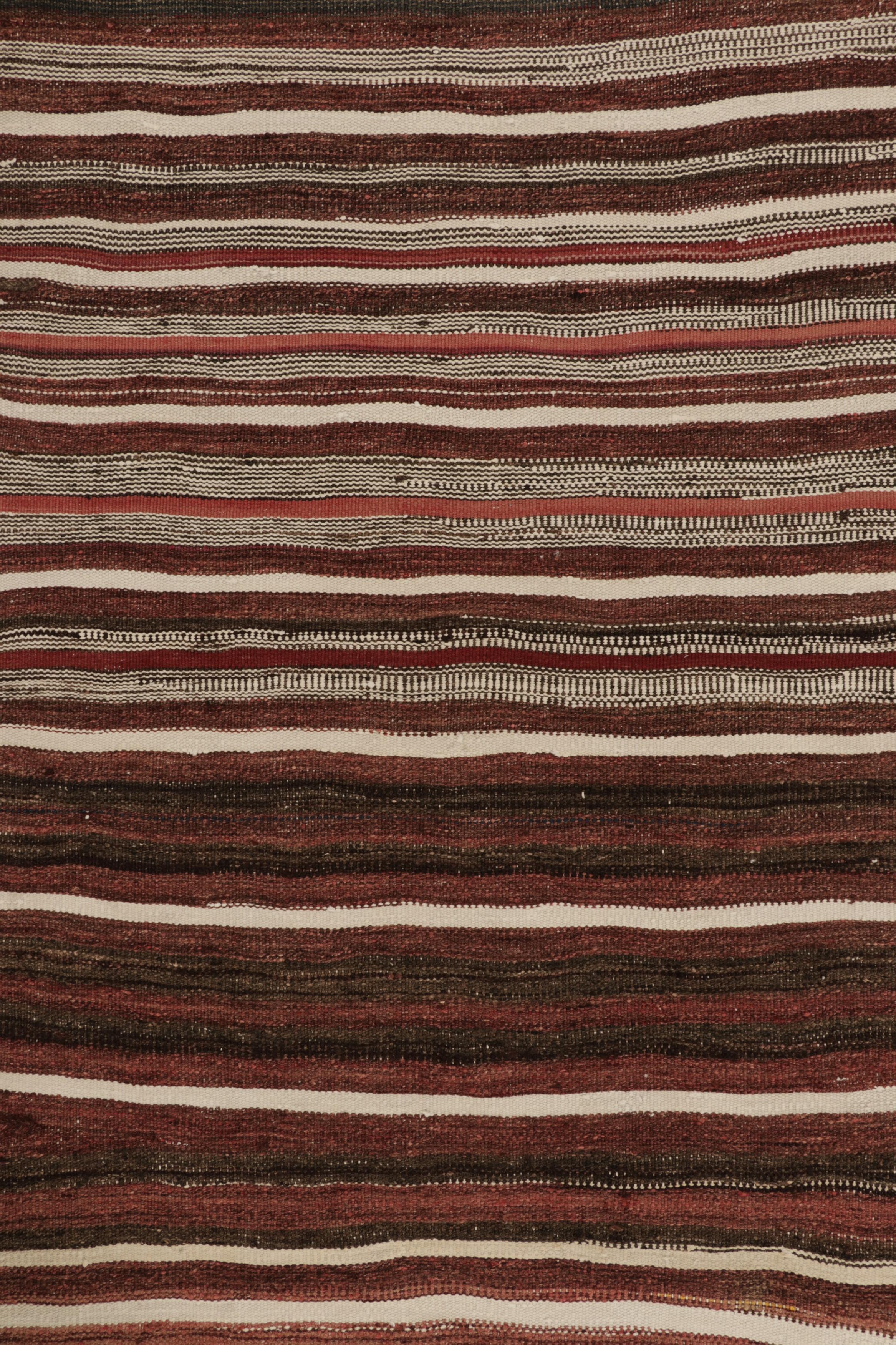 Alfombra Shahsavan Persa Kilim Vintage, Rayas Policromáticas - Rug & Kilim Tejido a mano en venta