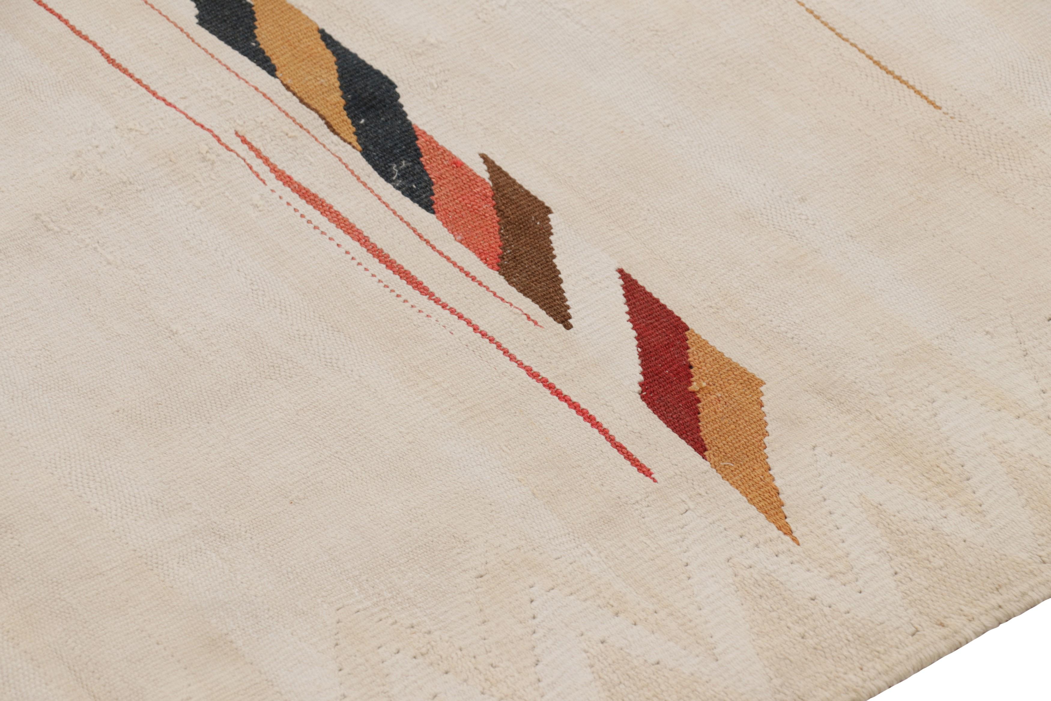 Hand-Woven Vintage Shahsavan Persian Kilim Runner Rug, Polychromatic Stripes - Rug & Kilim For Sale