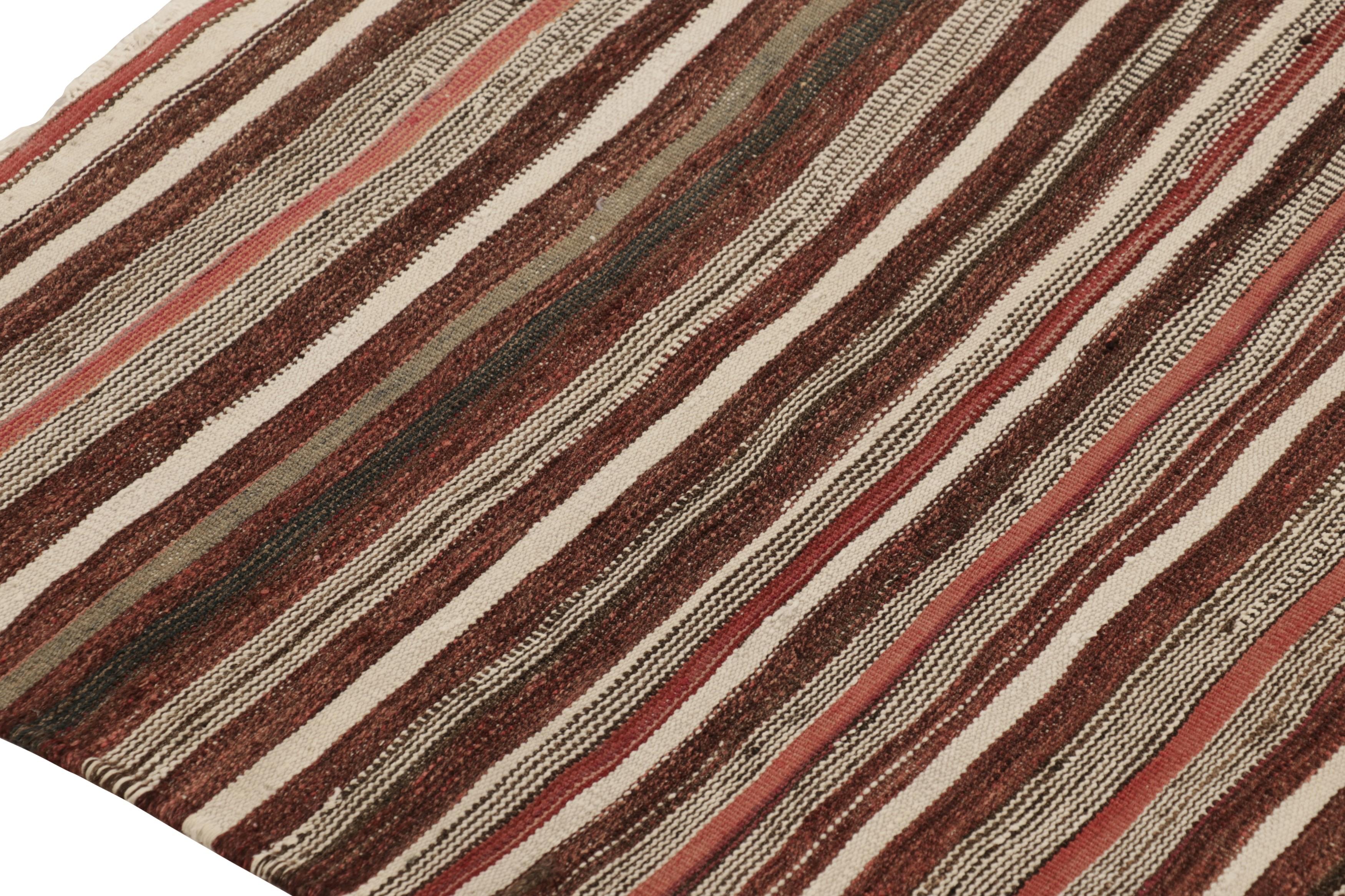 Alfombra Shahsavan Persa Kilim Vintage, Rayas Policromáticas - Rug & Kilim Lana en venta