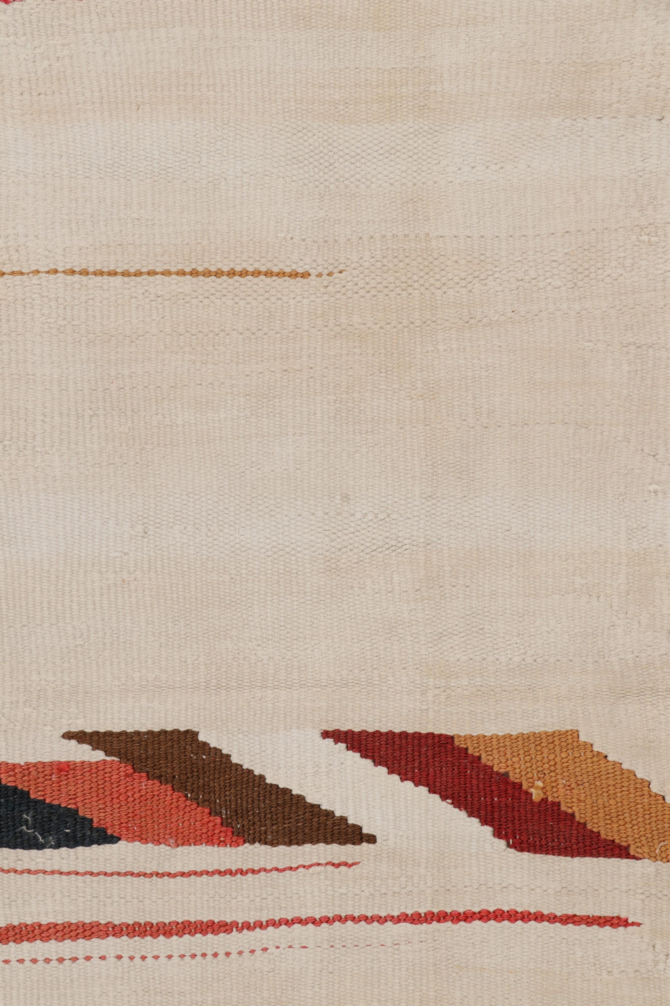 Wool Vintage Shahsavan Persian Kilim Runner Rug, Polychromatic Stripes - Rug & Kilim For Sale