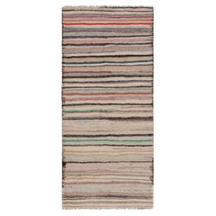 Tappeto vintage Shahsavan Persian Kilim Runner, strisce policrome - Rug & Kilim