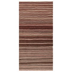 Vintage Shahsavan Persian Kilim Runner Rug, Polychromatic Stripes - Rug & Kilim