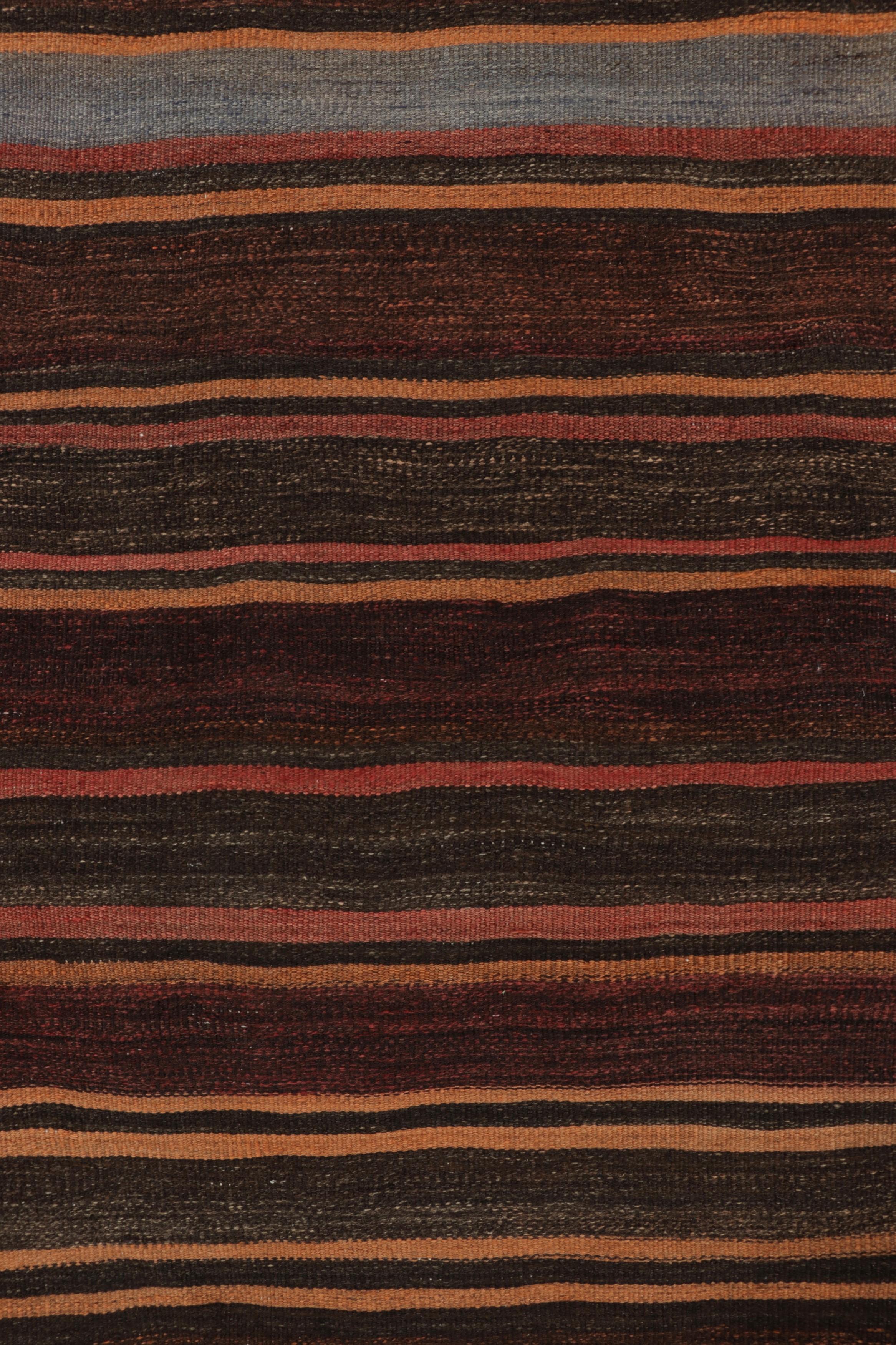 Vintage Shahsavan Persischer Kilim Läufer, Rot und Braun gestreift - Rug & Kilim (Wolle) im Angebot