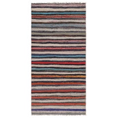 Runner Kilim persiano vintage Shahsavan con strisce policrome - Rug & Kilim