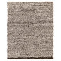 Vintage Shahsavan Kilim persiano, tappeto solido nei toni del bianco e del marrone - Rug & Kilim