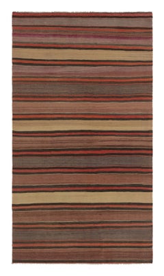 Vintage Shahsavan Persischer Kilim mit Beige und Roten Streifen - Rug & Kilim