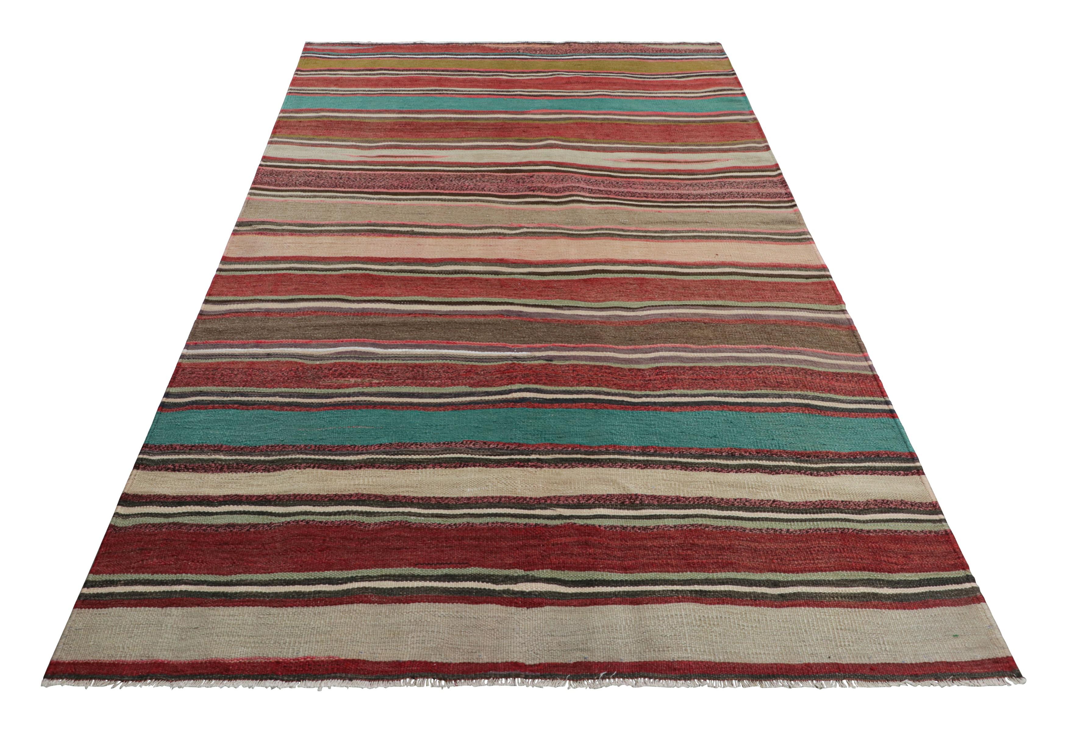Vintage Shahsavan Persische Kilim mit bunten Streifen - Rug & Kilim (Mitte des 20. Jahrhunderts) im Angebot