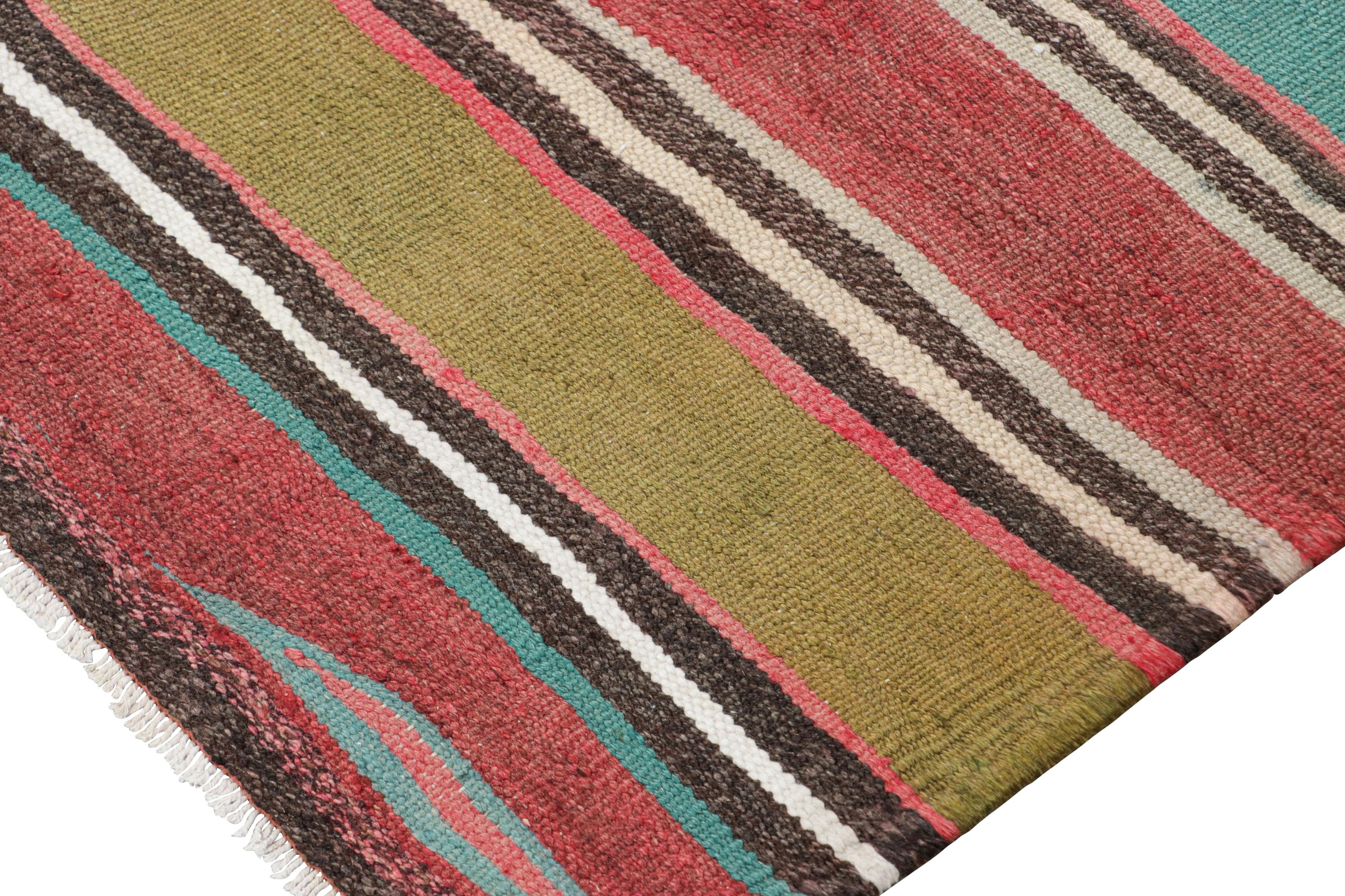 Vintage Shahsavan Persische Kilim mit bunten Streifen - Rug & Kilim (Wolle) im Angebot