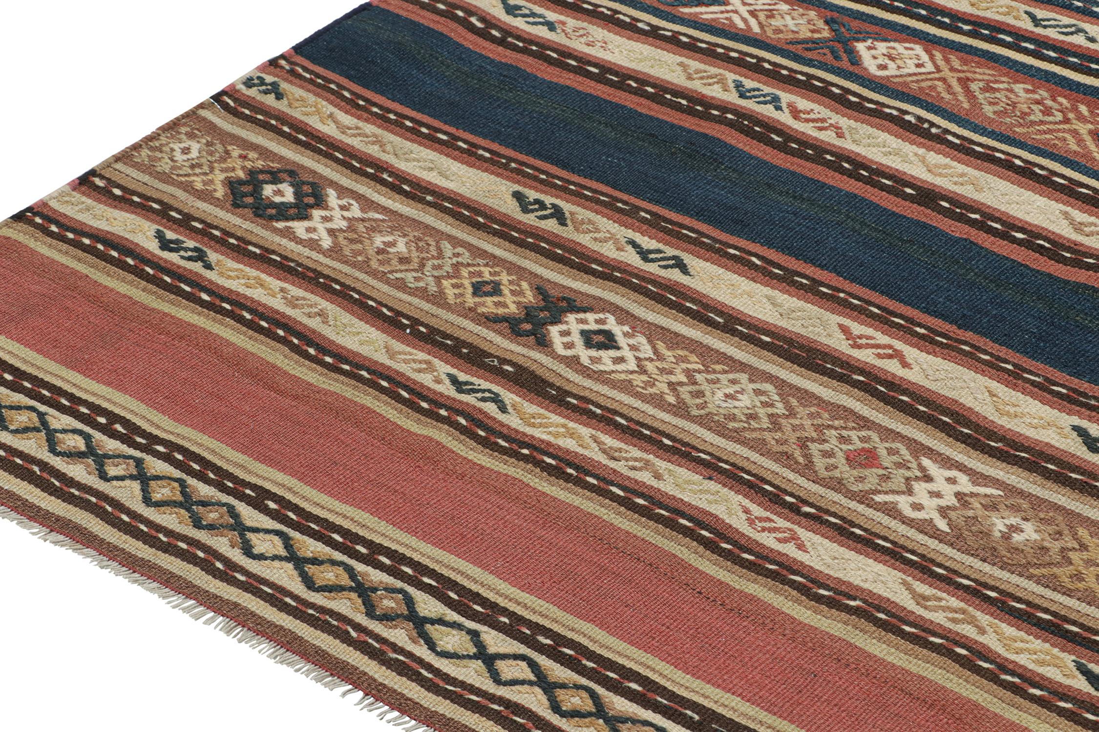 Vintage Shahsavan Persian Kilim with Geometric Patterns by Rug & Kilim In Good Condition For Sale In Long Island City, NY