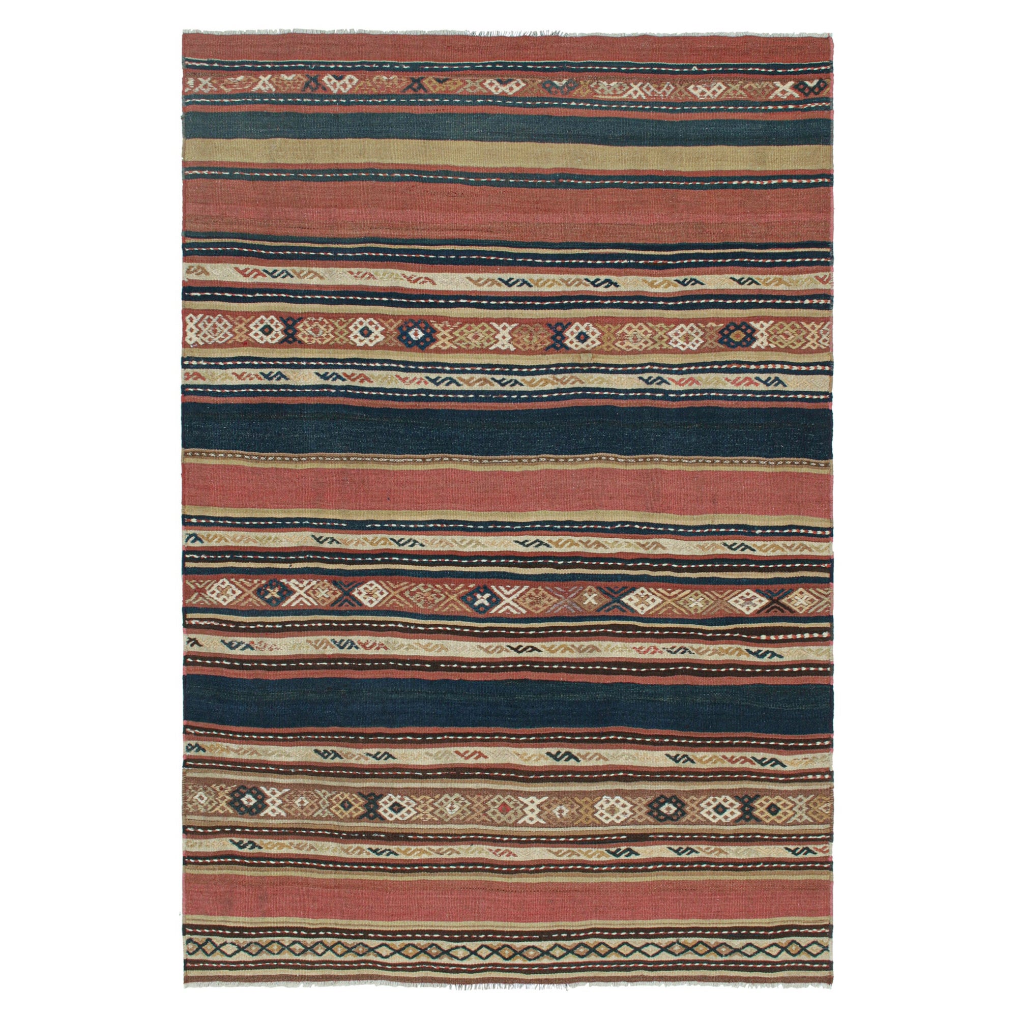 Shahsavan Persischer Kelim mit geometrischen Mustern von Teppich & Kilim
