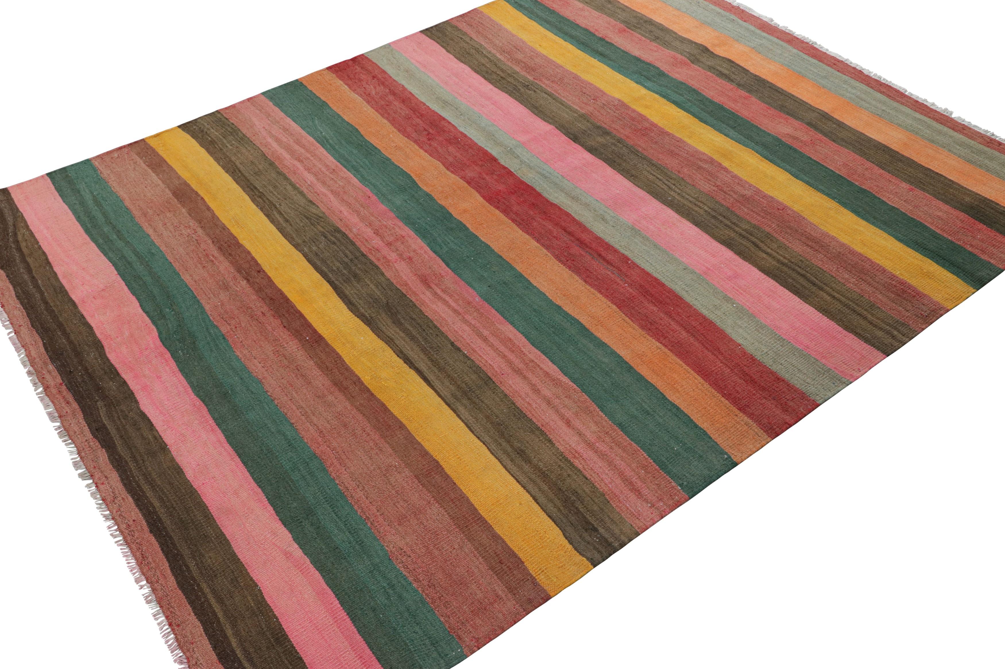 Vintage Shahsavan Persischer Kilim mit mehrfarbigen Streifen - Rug & Kilim im Zustand „Gut“ im Angebot in Long Island City, NY
