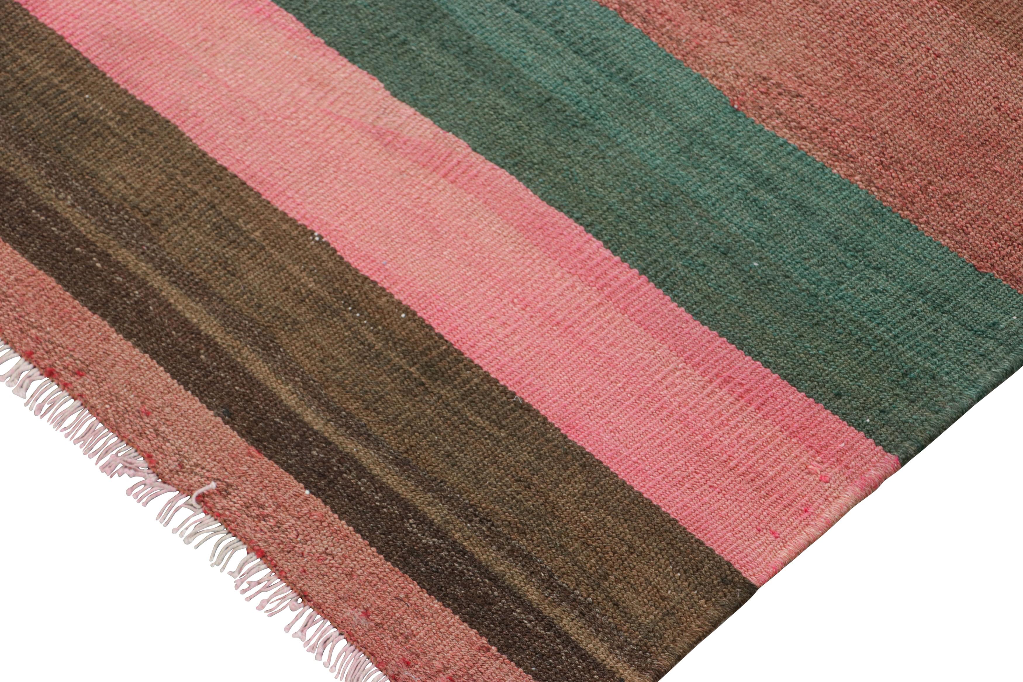 Vintage Shahsavan Persischer Kilim mit mehrfarbigen Streifen - Rug & Kilim (Wolle) im Angebot