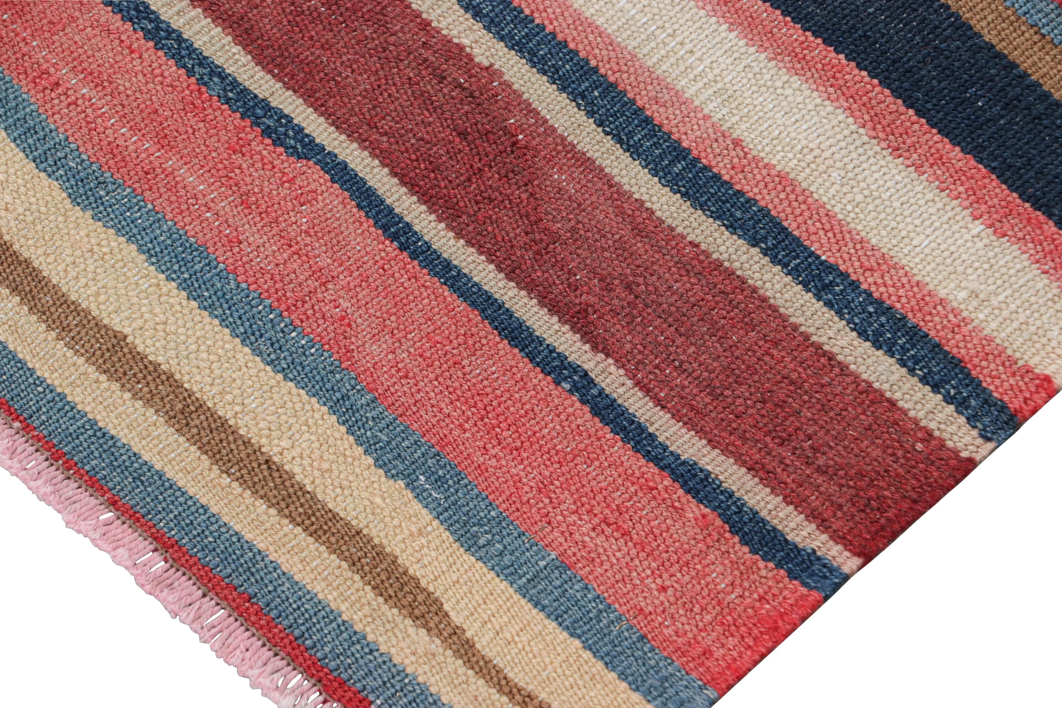 Vintage Shahsavan Persischer Kilim mit mehrfarbigen Streifen - Rug & Kilim (Wolle) im Angebot