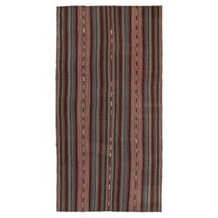 Vintage Shahsavan Persian Palas Kilim in Red, Pink, Blue Stripes by Rug & Killm