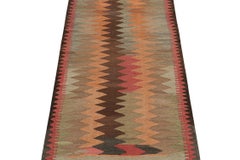 Vintage Shahsavan Persian Kilim in Polychromatic Chevron Patterns by Rug & Kilim